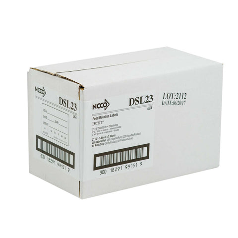 National Checking Company Dateit Dissolvable Label - Use By, 2 x 3 inch -- 250 per case.