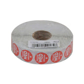 National Checking Company Dateit Red Trilingual Permanent Label - Wednesday, 0.75 inch Circle -- 2000 per case.