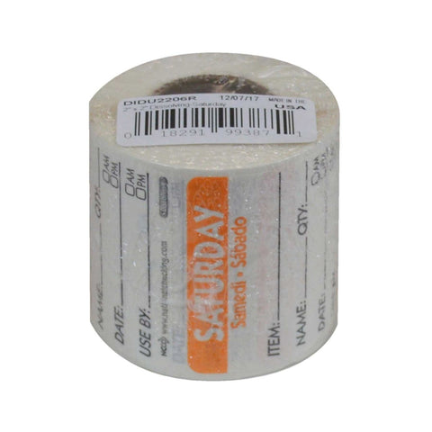 National Checking Saturday Trilingual By Dissolvable Label, 2 x 2 inch -- 250 per case.