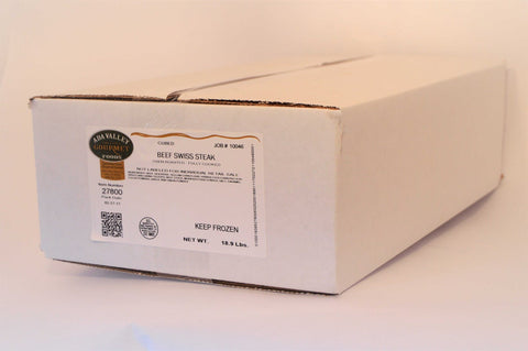 Ada Valley Gourmet Foods Cooked Seasoned Beef Swiss Steak, 4 Ounce -- 72 per case.