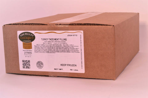 Ada Valley Gourmet Foods Taco Meat Filling Cooked Turkey, 5 Pound -- 2 per case.