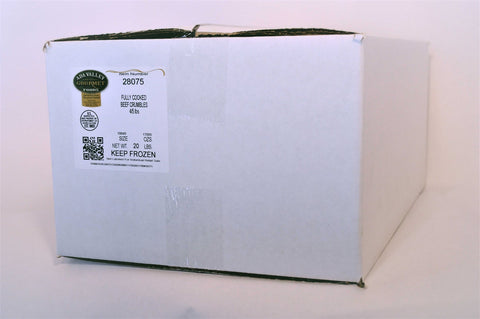 Ada Valley Gourmet Foods Beef Crumbles Cooked Unseasoned, 5 Pound -- 4 per case.
