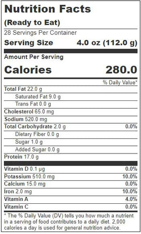 Ada Valley Gourmet Foods Peppercorn Rare Half Beef Prime Rib, 7.5 Pound -- 2 per case