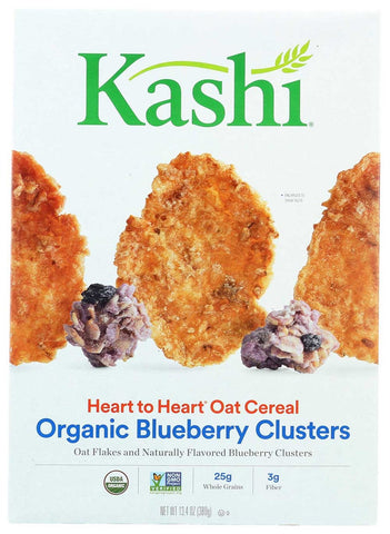 Kashi Heart To Heart Organic Blueberry Clusters Oat Cereal, 13.4 Ounce -- 10 per case