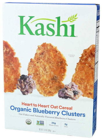 Kashi Heart To Heart Organic Blueberry Clusters Oat Cereal, 13.4 Ounce -- 10 per case