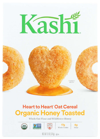 Kashi Heart To Heart Organic Honey Toasted Oat Cereal, 12 Ounce -- 12 per case