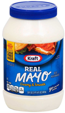 Kraft Real Mayonnaise, 30 Fluid Ounce -- 12 per case