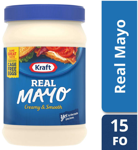 Kraft Real Mayonnaise, 15 Fluid Ounce -- 12 per case