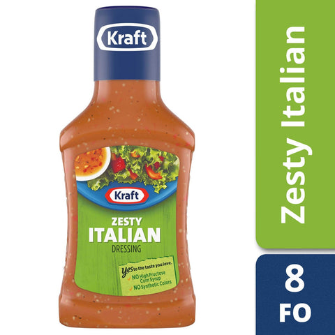 Kraft Zesty Italian Dressing, 8 Fluid Ounce -- 9 per case