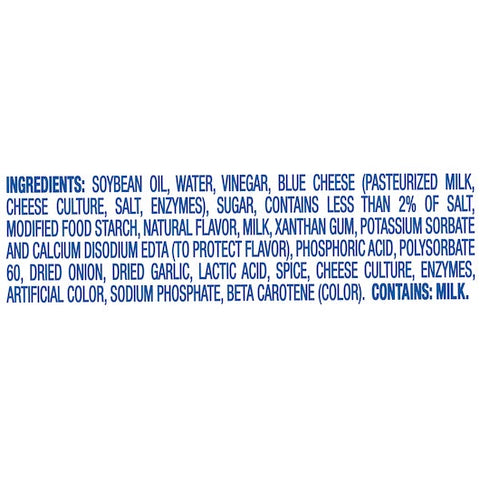 Kraft Chunky Blue Cheese Dressing, 8 Fluid Ounce -- 9 per case