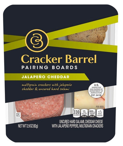 Cracker Barrel Jalapeno Cheddar Salami Multi Grain Cracker, 2.9 Ounce -- 7 per case.