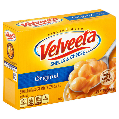 Velveeta Shells And Cheese Dinner Entree, 12 Ounce --24 Case