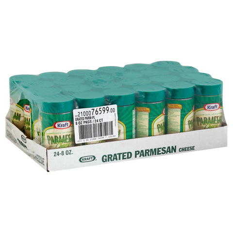 Kraft Grated Parmesan Cheese, 8 Ounce -- 24 per case.