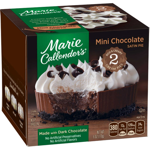 Marie Callenders Chocolate Satin Pie, 6 Ounce -- 6 per case