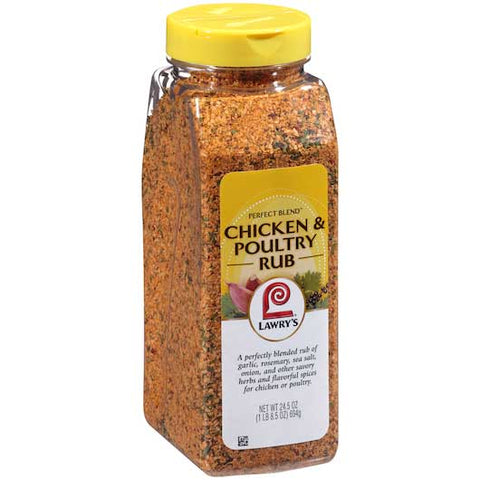 Lawrys Perfect Blend Chicken and Poultry Rub Seasoning, 24.5 Ounce -- 6 per case.