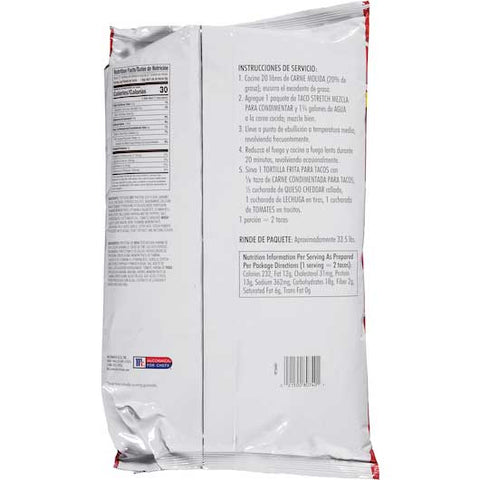 Lawrys Stretch Taco Seasoning Mix, 4.5 Pound -- 2 per case