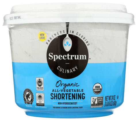 Spectrum Organic All Vegetable Shortening, 24 Ounce -- 12 per case.