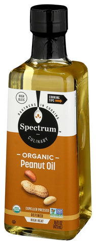 Spectrum Naturals High Heat Peanut Oil, 16 Ounce -- 12 per case.