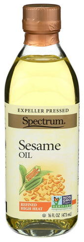 Spectrum Naturals Refined Sesame Oil, 16 Ounce -- 12 per case.