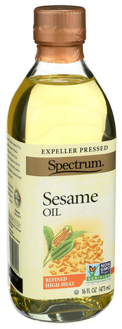 Spectrum Naturals Refined Sesame Oil, 16 Ounce -- 12 per case.