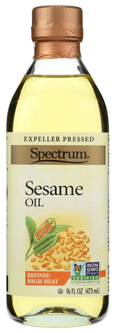Spectrum Naturals Refined Sesame Oil, 16 Ounce -- 12 per case.