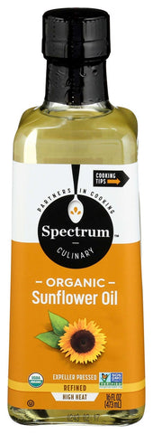 Spectrum Naturals Organic Refined Sunflower Oil, 16 Ounce -- 12 per case