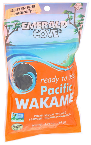 Emerald Cove Silver Grade Ready To Eat Pacific Wakame - Sea Vegetable, 1.76 Ounce -- 6 per case.