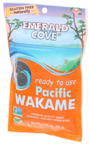Emerald Cove Silver Grade Ready To Eat Pacific Wakame - Sea Vegetable, 1.76 Ounce -- 6 per case.