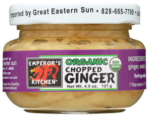 Emperors Kitchen Organic Chopped Ginger, 4.5 Ounce -- 12 per case.