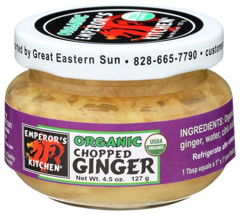 Emperors Kitchen Organic Chopped Ginger, 4.5 Ounce -- 12 per case.