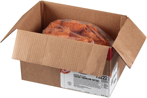Tyson Uncooked Hot and Spicy Chicken Tenderloin Fritters, 10 Pound.