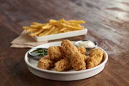 Tyson Uncooked, Portioned Homestyle Chicken Breast Strip Fritters with Rib Meat, 10 Pound.
