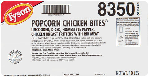 Tyson Fritter Diced Chicken Breast, 5 Pound -- 2 per case.