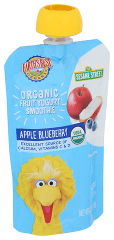 Earths Best Apple Blueberry Yogurt Smoothie, 4.2 Ounce -- 12 per case.