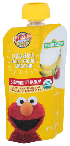 Earths Best Strawberry Banana Yogurt Smoothie, 4.2 Ounce -- 12 per case.