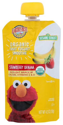 Earths Best Strawberry Banana Yogurt Smoothie, 4.2 Ounce -- 12 per case.