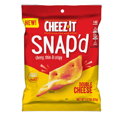 Kelloggs Cheez It Double Cheese Cracker, 2.2 Ounce -- 6 per case.
