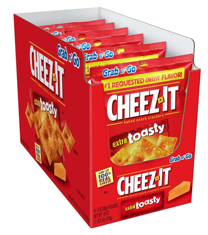 Kelloggs Cheez It Extra Toasty Cracker, 3 Ounce -- 36 per case