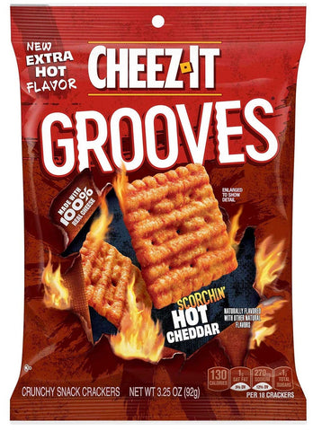 Kelloggs Cheez It Scorchin Hot Cheddar Cracker, 3.25 Ounce -- 6 per case