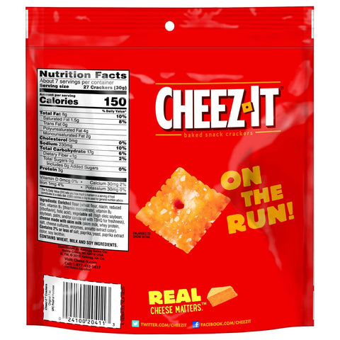 Cheez-It Crackers - 7 oz. grab bag, 6 per case