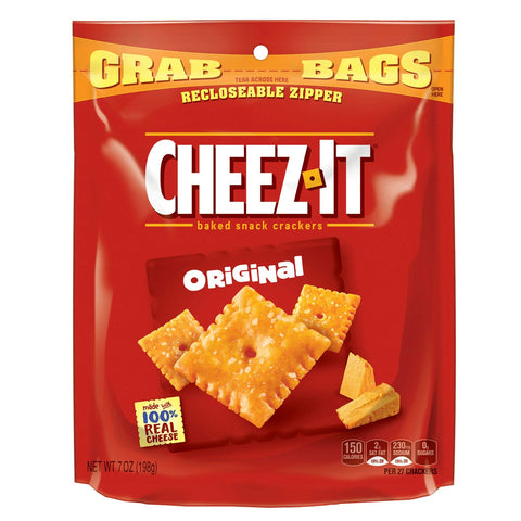 Cheez-It Crackers - 7 oz. grab bag, 6 per case