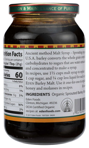 Eden Foods Organic Barley Malt Syrup, 20 Ounce -- 12 per case.
