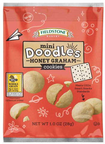 Fieldstone Mini Doodles Honey Graham Cookies, 1 Ounce -- 144 per case