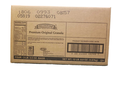 Fieldstone Bakery Original Granola Cereal - 4 per pack -- 101 packs per case.