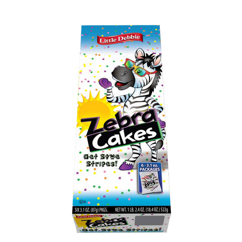 Little Debbie Vending Zebra Cakes FOA, 3.1 ounce -- 54 per case.