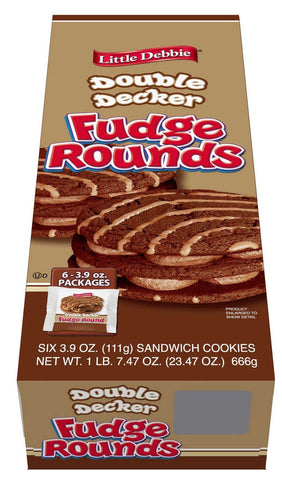 Little Debbie Vending Double Decker Fudge Round, 3.9 Ounce -- 54 per case