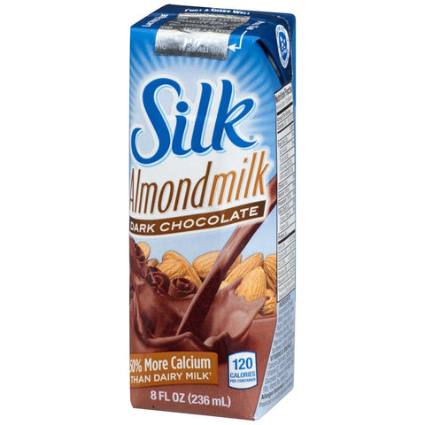 Silk Dark Chocolate Pure Almond Milk, 8 Ounce -- 18 per case.