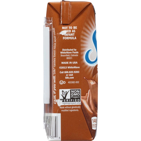 Silk Chocolate Soymilk, 8 Ounce -- 18 per case.