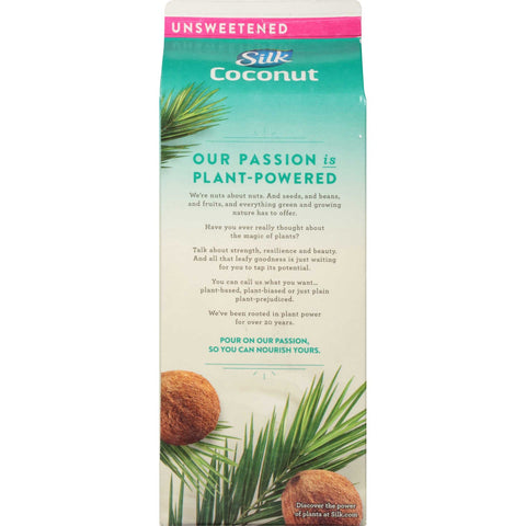 Silk Unsweetened Pure Coconut Milk, 64 Fluid Ounce -- 6 per case