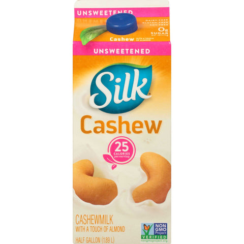 Silk Unsweetened Cashewmilk, 64 Ounce -- 6 per case